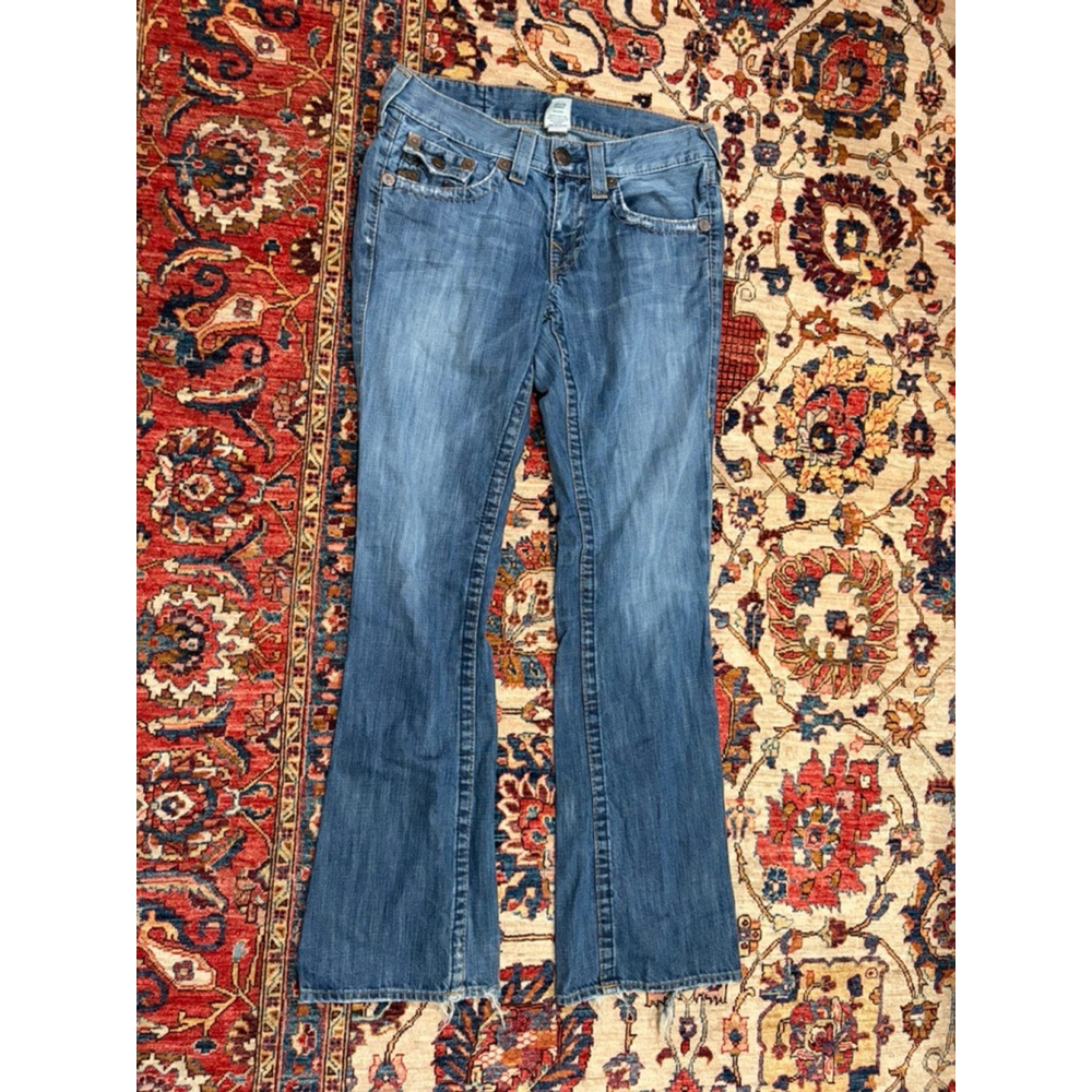 True Religion Made in USA Flare Jeans Size 30 Y2K Distressed